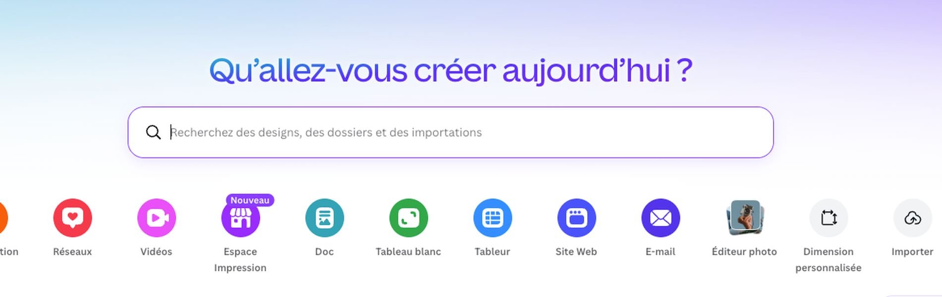 Capture d ecran de Canva AI