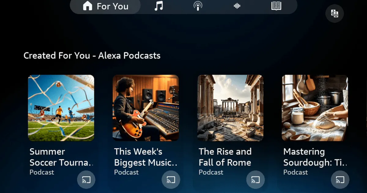 Amazon lance Alexa Podcasts : génération de podcasts IA