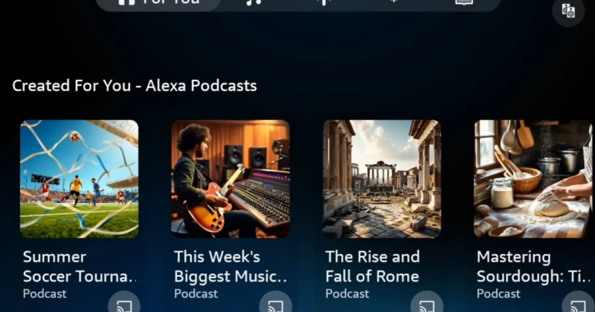 Amazon Alexa Plus génère des podcasts IA sur tout sujet