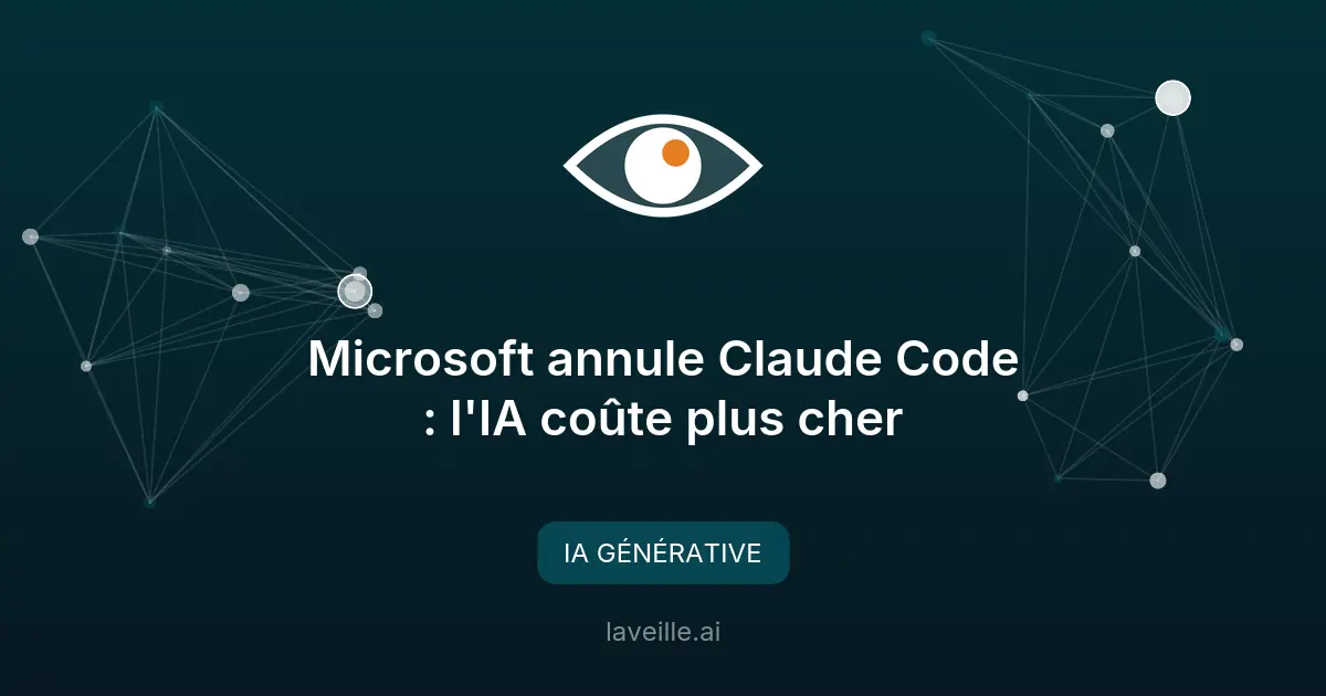Microsoft annule Claude Code : l'IA coûte plus cher