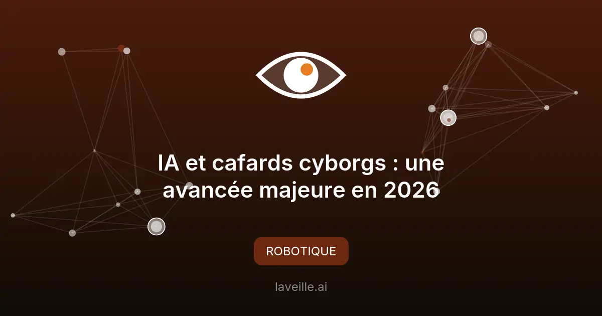 IA et cafards cyborgs : une avancée majeure en 2026