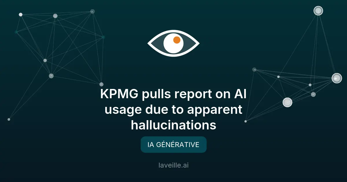 KPMG retire un rapport sur l'IA à cause d'hallucinations