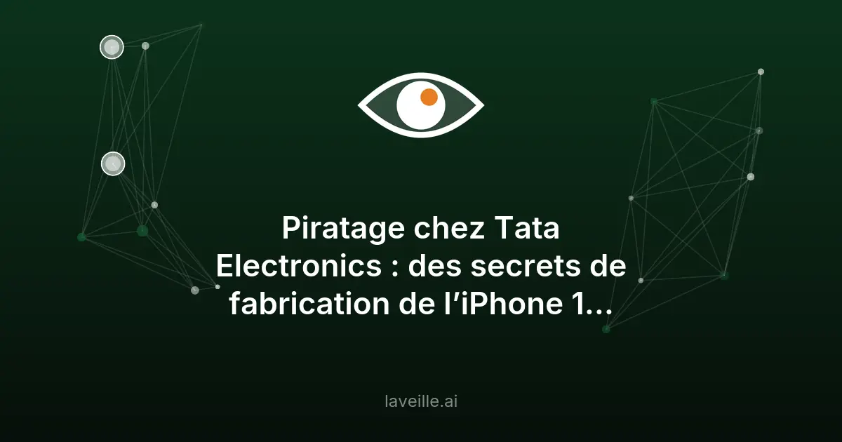 Fuites massives chez Tata : secrets de l'iPhone 18 Pro exposés