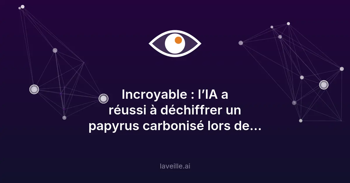 IA déchiffre un papyrus vieux de 2000 ans
