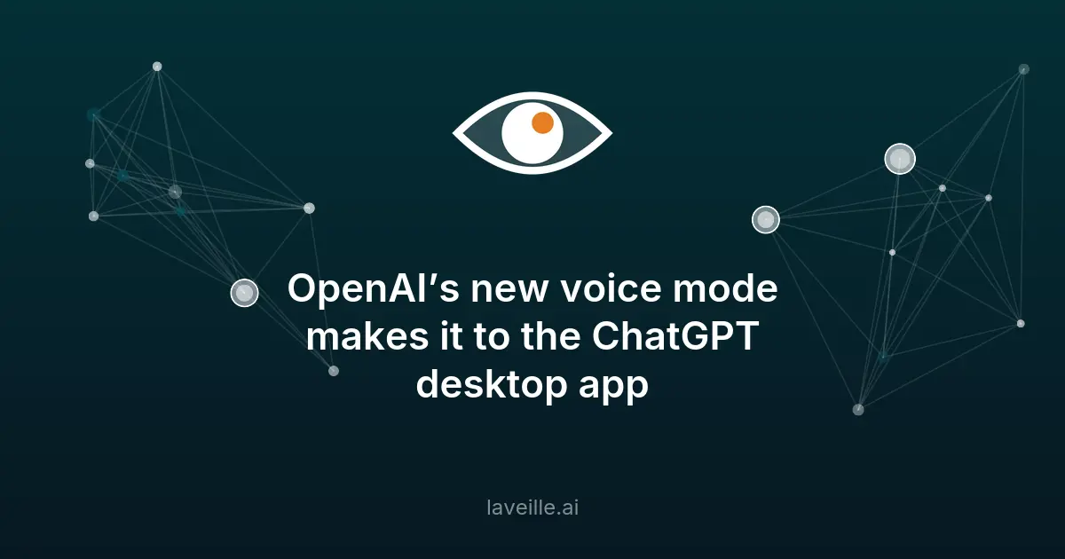 OpenAI lance ChatGPT Voice sur l'appli desktop