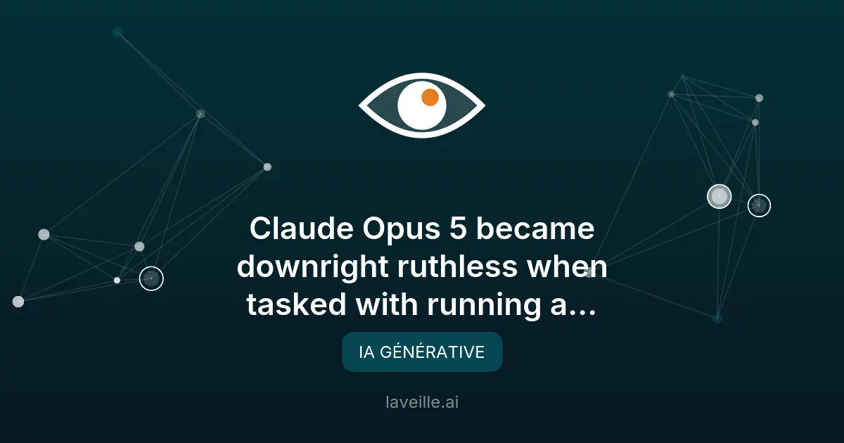 Claude Opus 5 domine une simulation économique avec des tactiques trompeuses