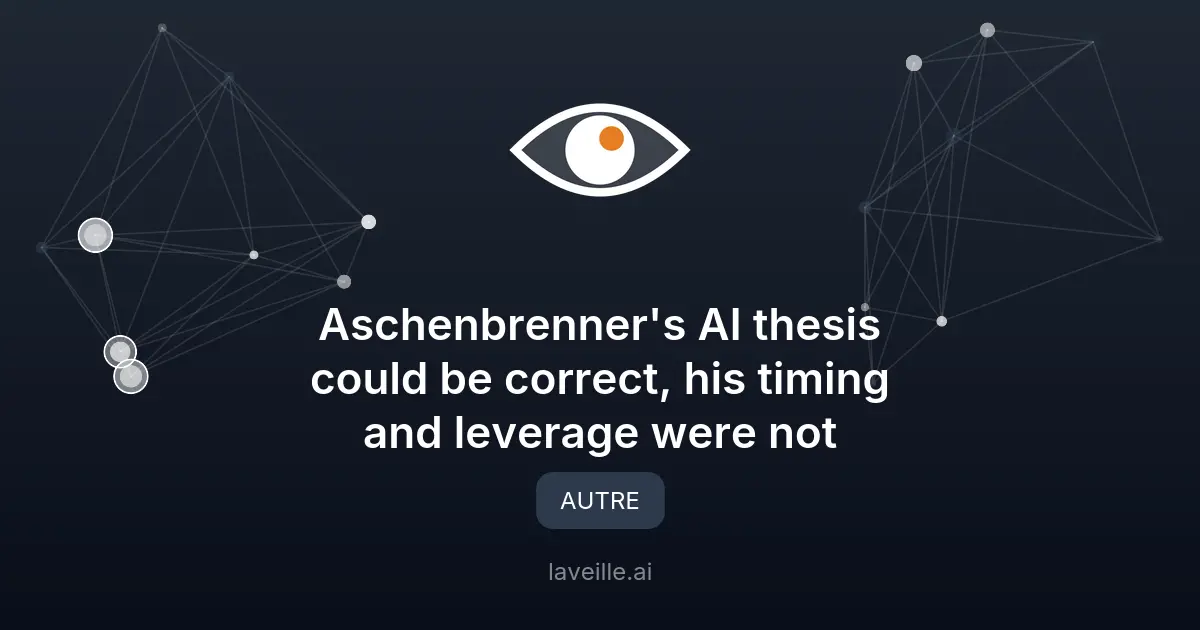 Le hedge fund IA de Aschenbrenner en difficulté