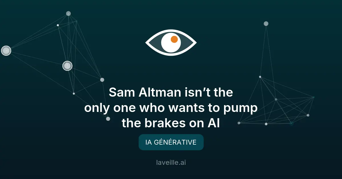 Sam Altman appelle à ralentir le développement de l'IA