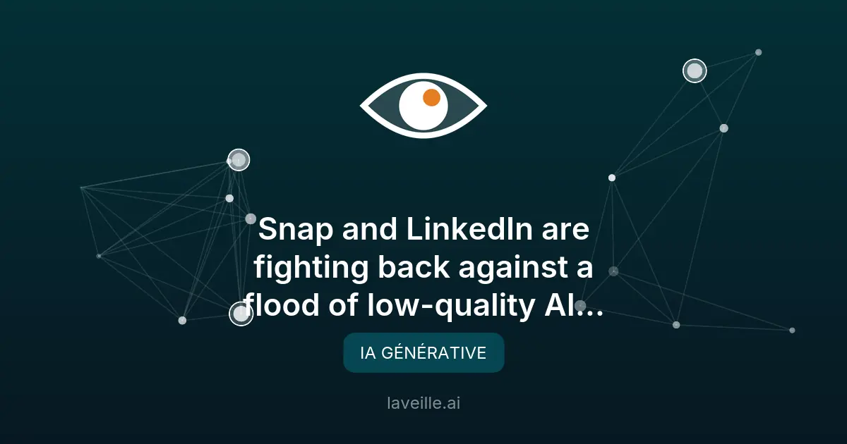 Snap et LinkedIn luttent contre le contenu IA de mauvaise qualité