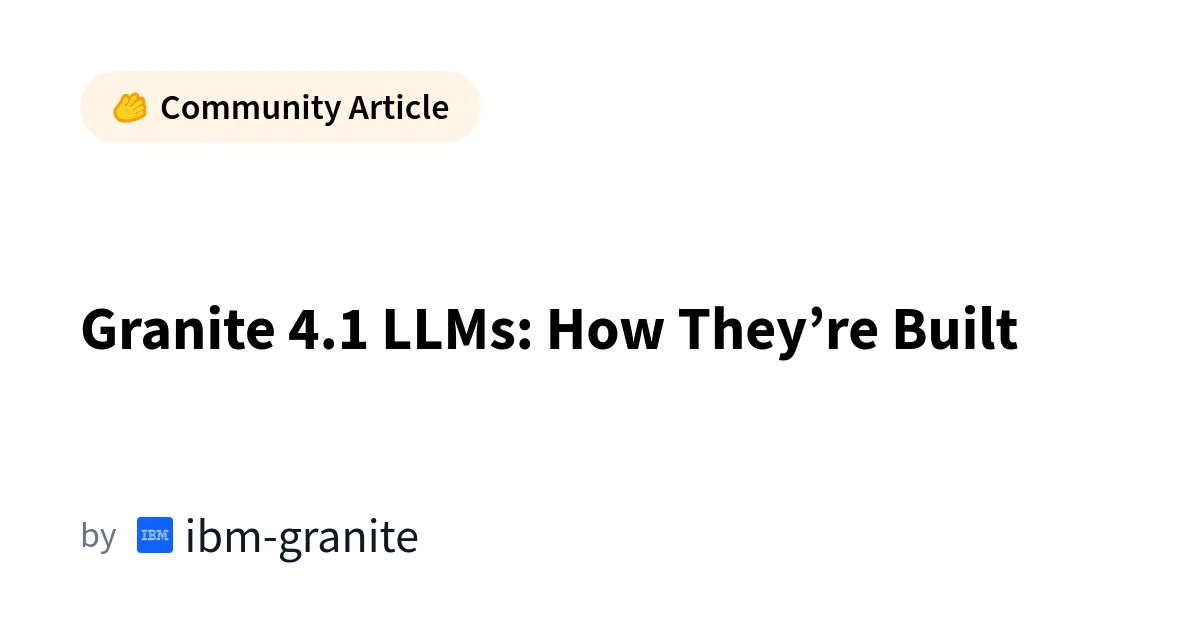 Granite 4.1 : Modèles LLMs Performants et Innovants