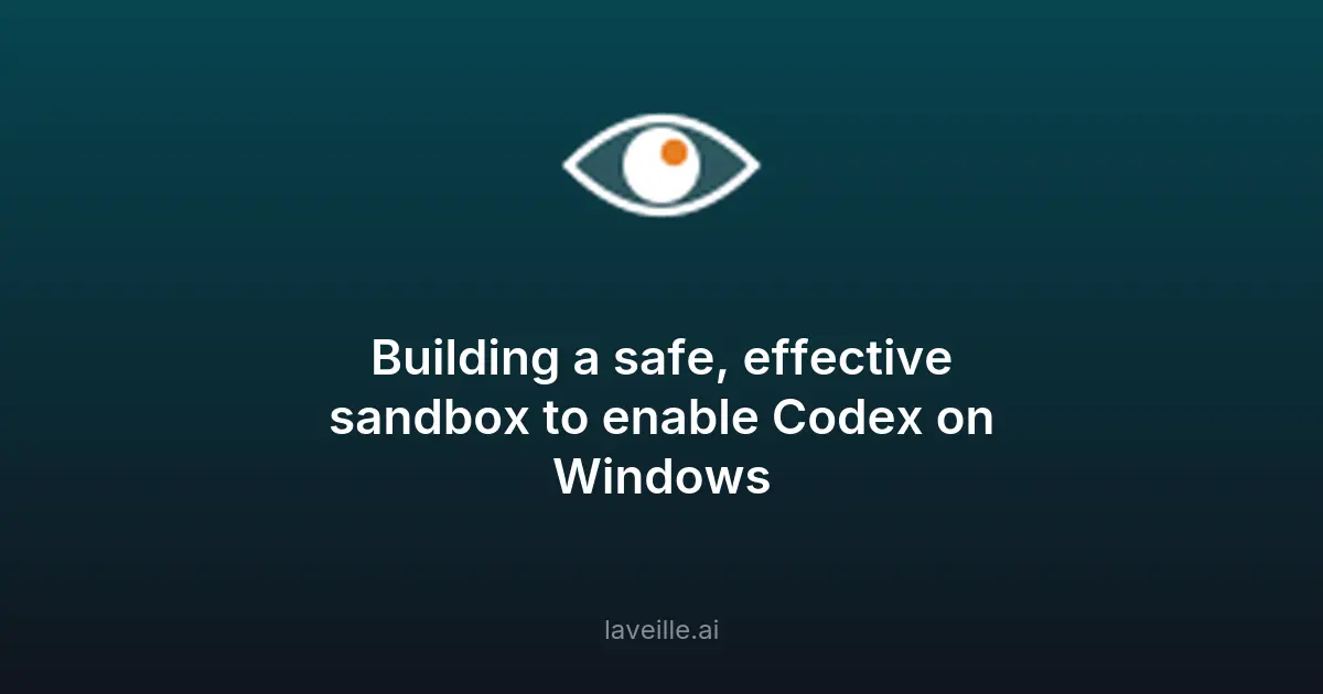 OpenAI sécurise Codex avec un sandbox sur Windows